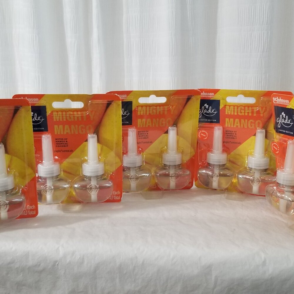 5 Glade Twin packages Plugins scented oils Mighty Mango & Tropical Coconut